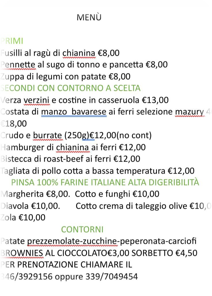 menù Decio